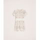 TWIN SET abito in pizzo con ricamo