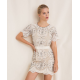 TWIN SET abito in pizzo con ricamo