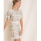 TWIN SET abito in pizzo con ricamo
