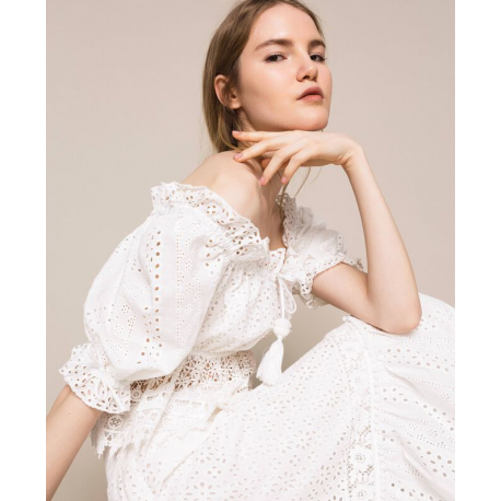 TWIN SET top macramé