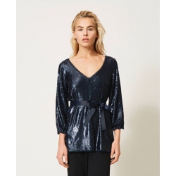 TWIN SET blusa paillettes