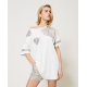 TWIN SET maxi t-shirt cuori