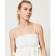 TWIN SET top in pizzo macramé