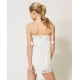 TWIN SET top in pizzo macramé