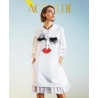 TWIN SET maxi felpa/abito