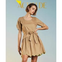 TWIN SET abito ricamo fluo