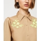 TWIN SET camicia ricami fluo