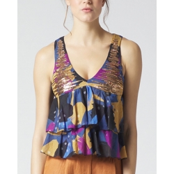 MANILA GRACE top balze e paillettes