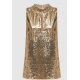 TWIN SET top paillettes oro