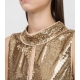 TWIN SET top paillettes oro