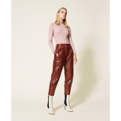 TWIN SET pantaloni stampa cocco