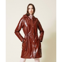 TWIN SET parka stampa cocco